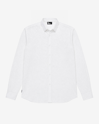 Formal white poplin shirt