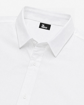 Formal white poplin shirt