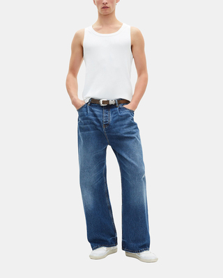 Tank top with white coat-of-arms embroidery