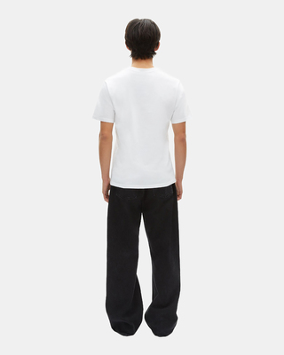 T-shirt with white heart flocking
