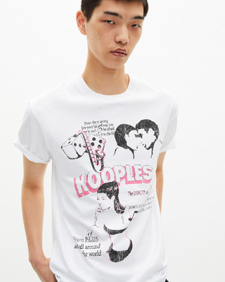 T-shirt with white screen print