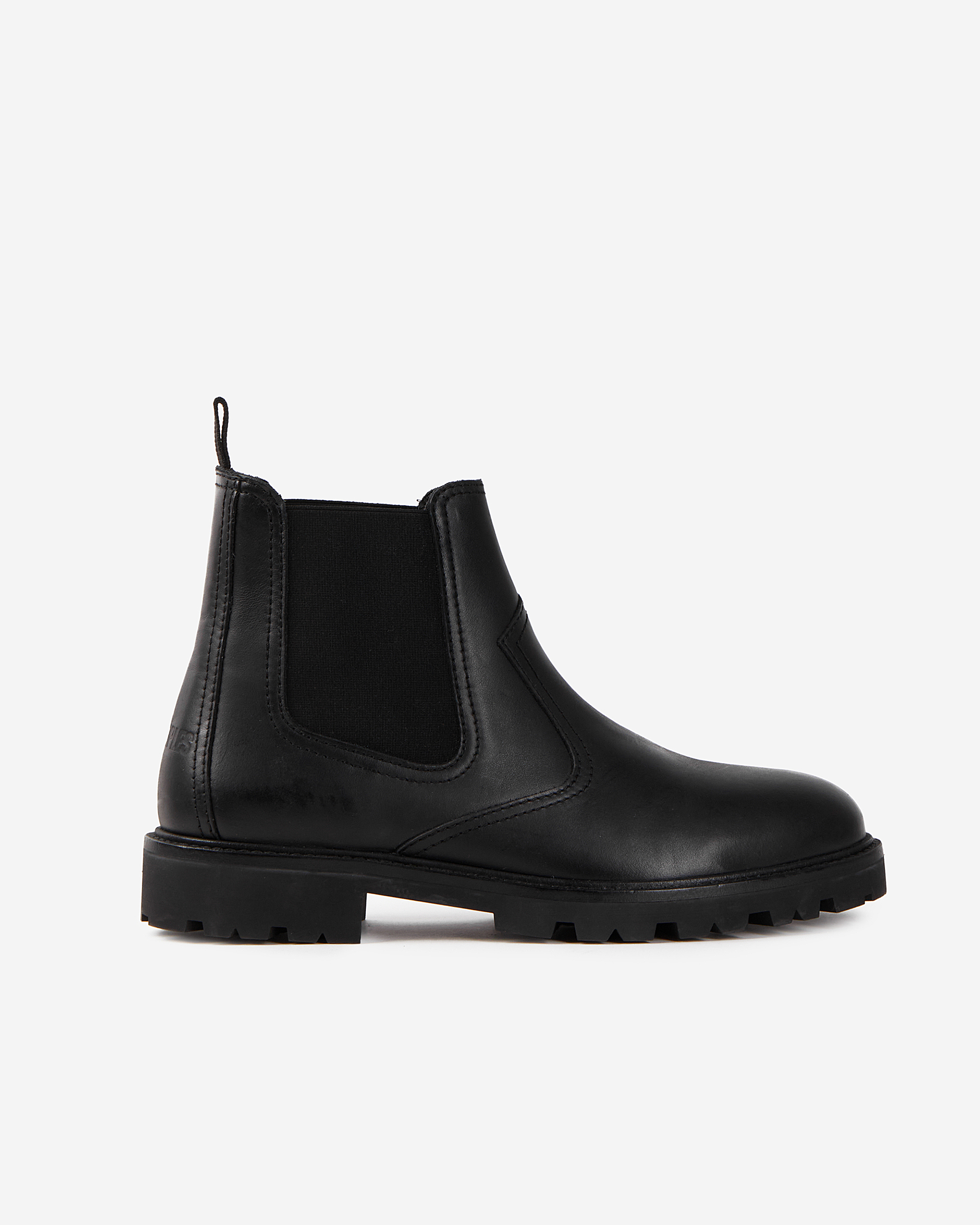 Black leather Chelsea boots