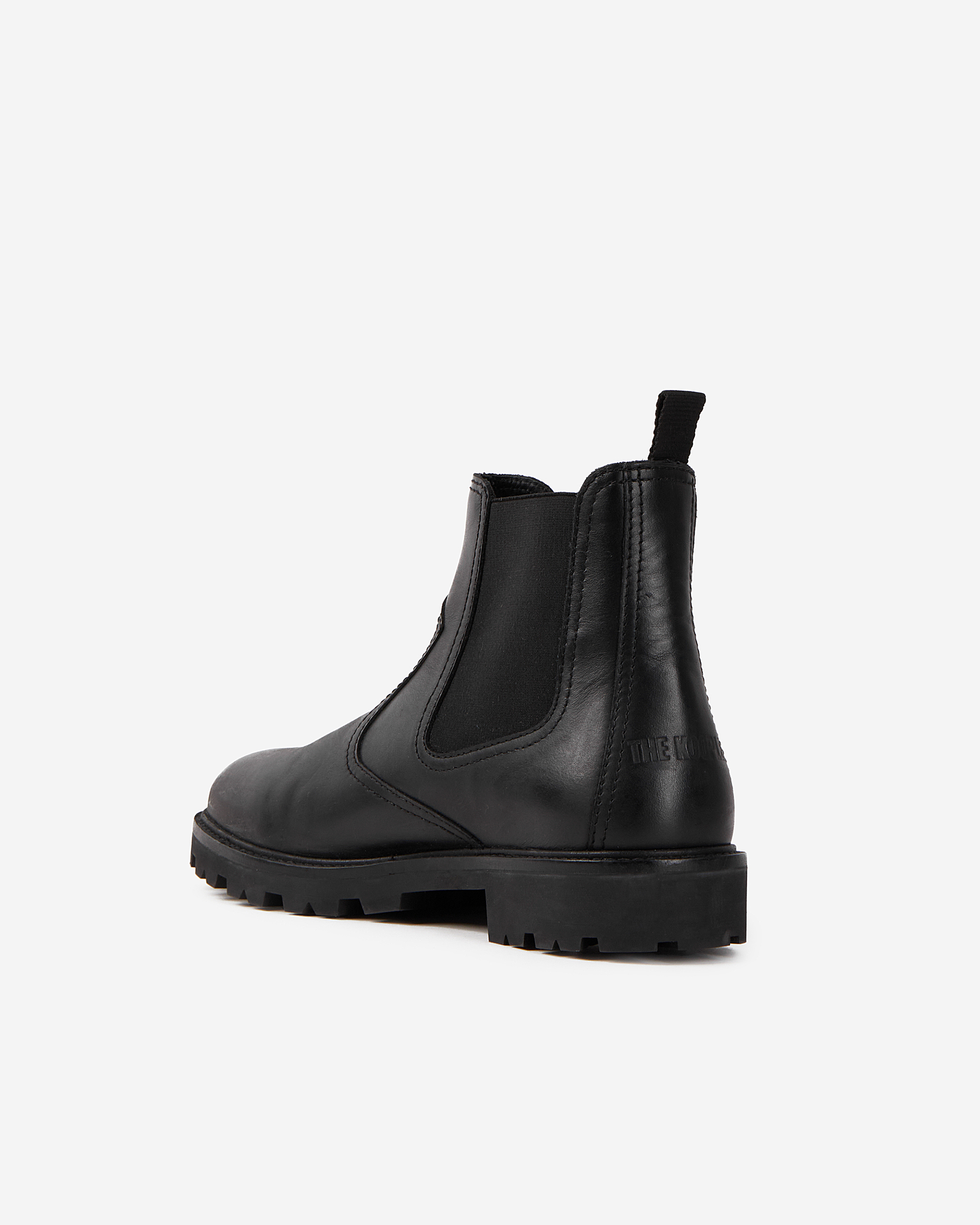 Black leather Chelsea boots