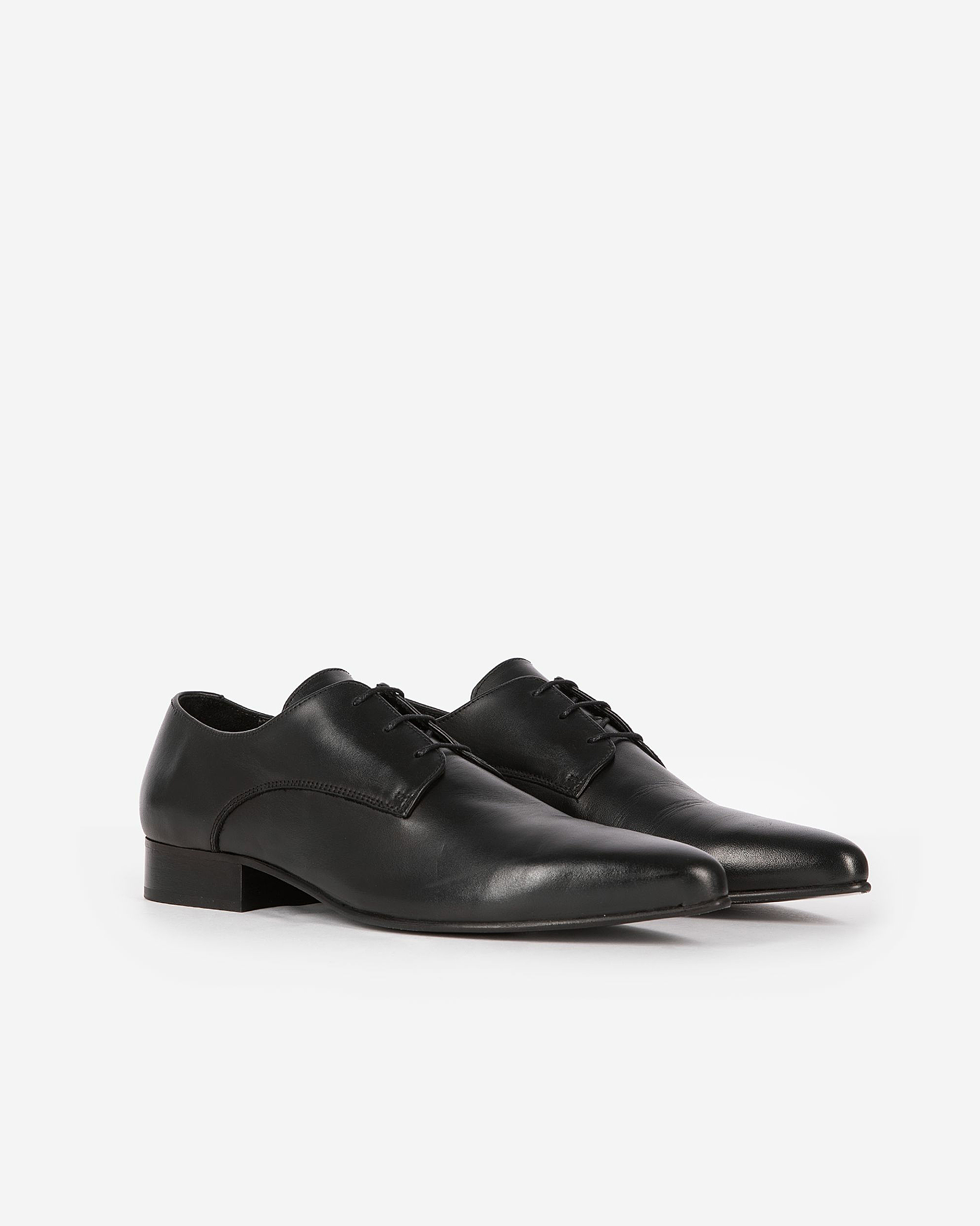 Black leather Derbies