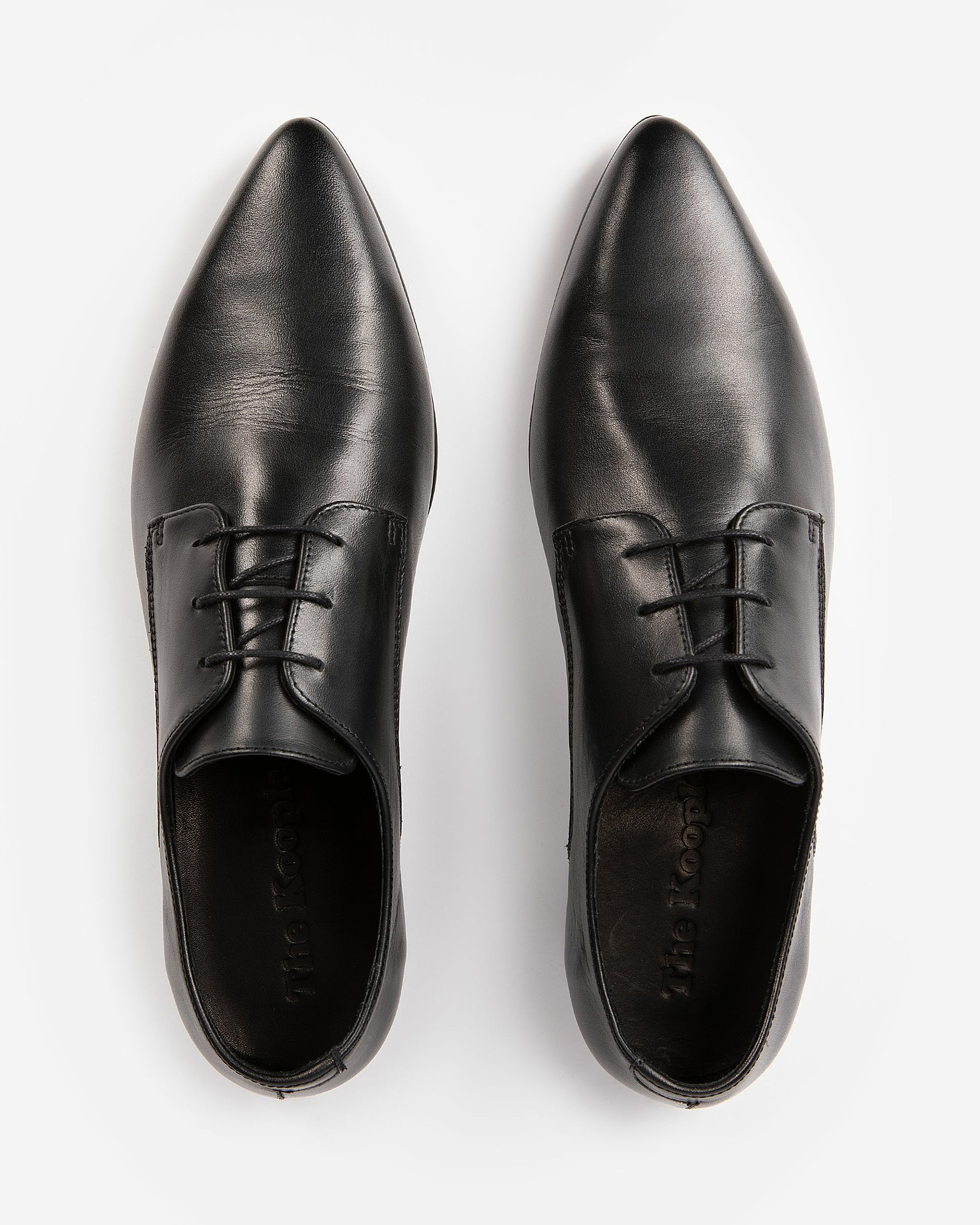Black leather Derbies