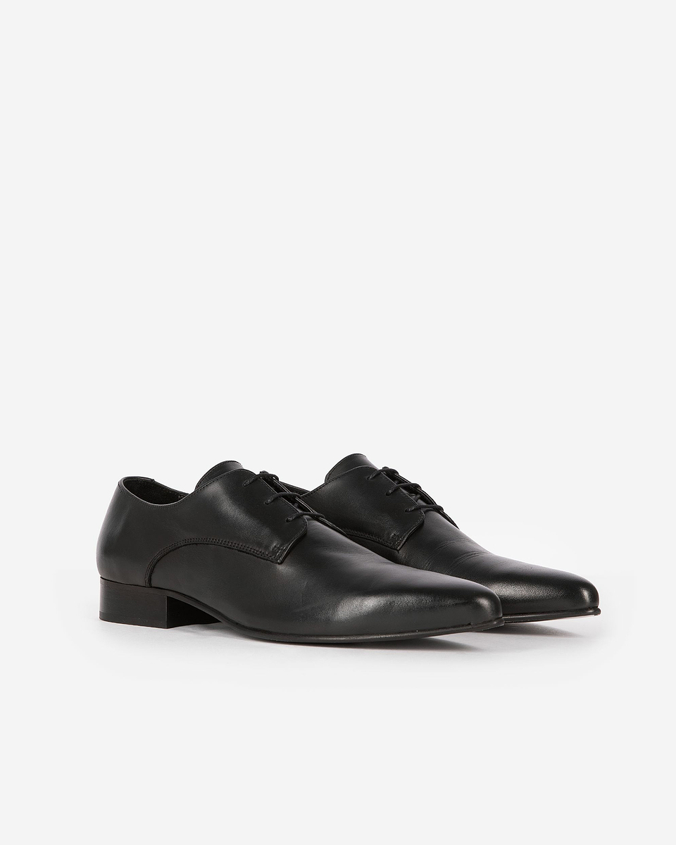 Black leather Derbies