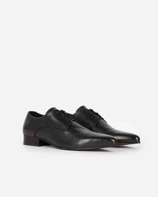 Black leather Derbies
