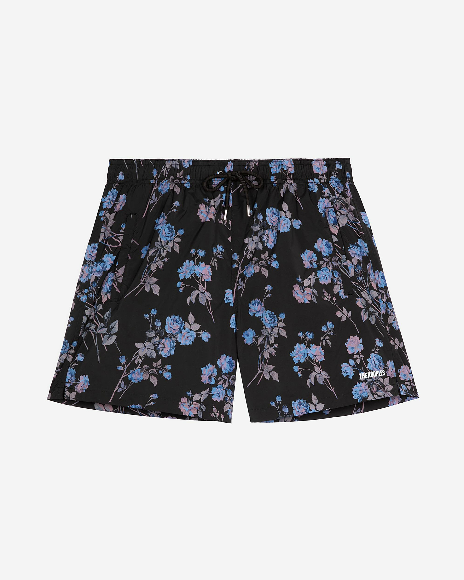 Black floral print swimsuit