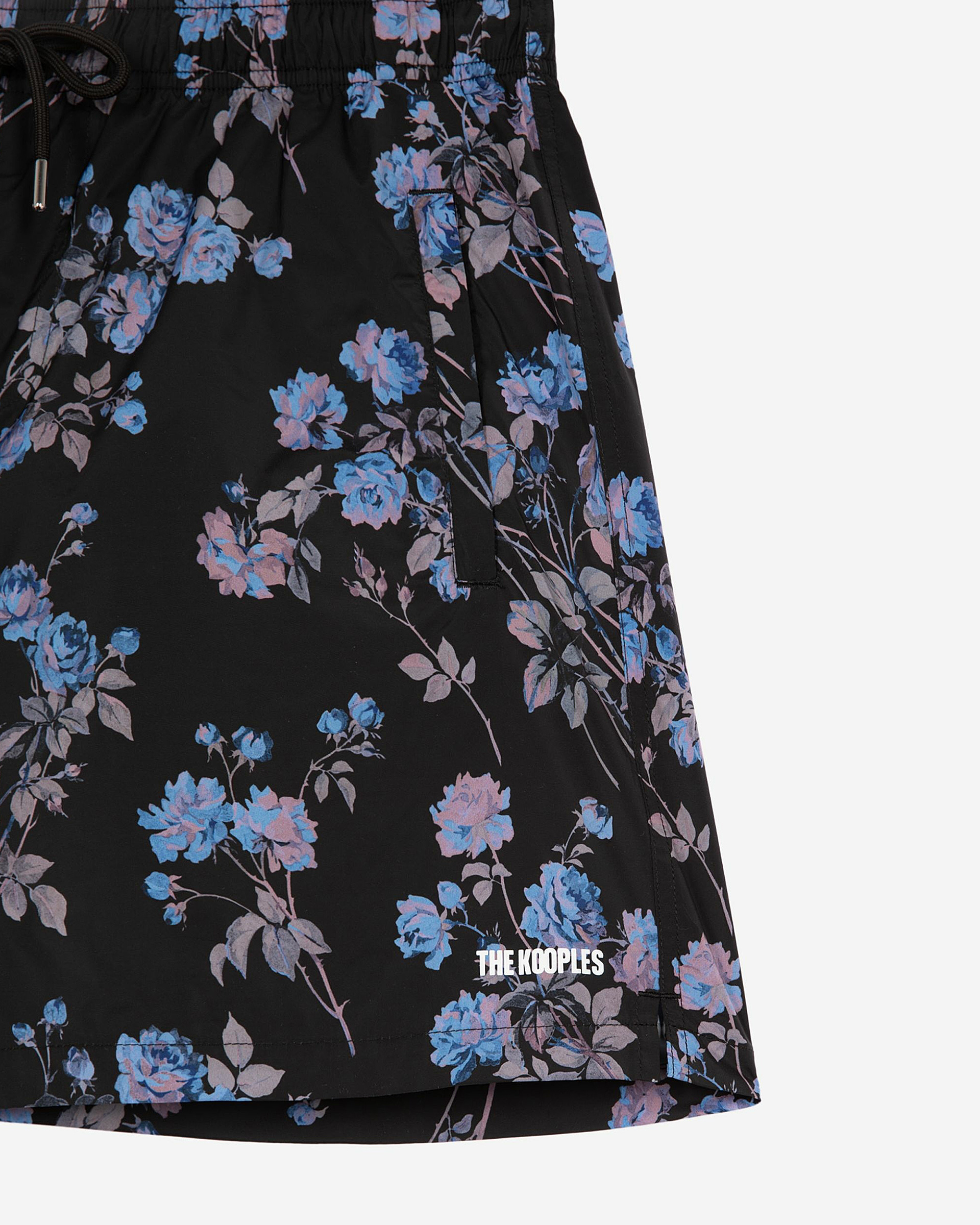 Black floral print swimsuit