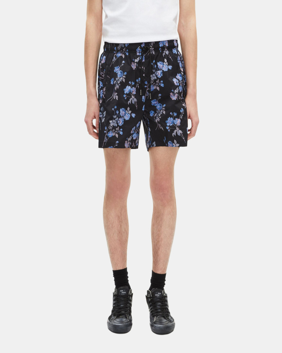 Black floral print swimsuit