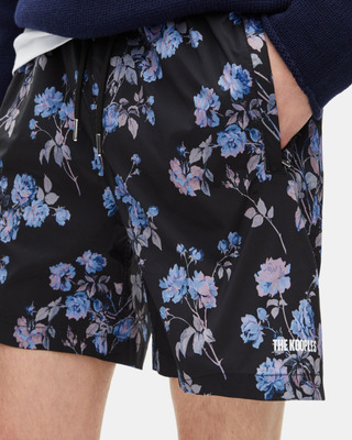 Black floral print swimsuit