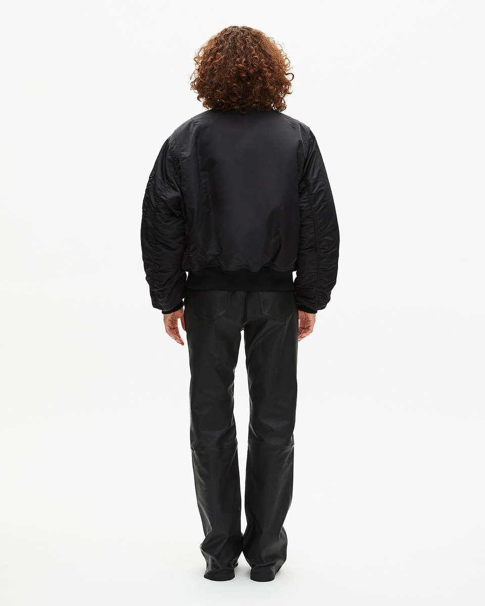 The Kooples x SCHOTT NYC black bomber jacket
