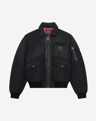 The Kooples x SCHOTT NYC black bomber jacket