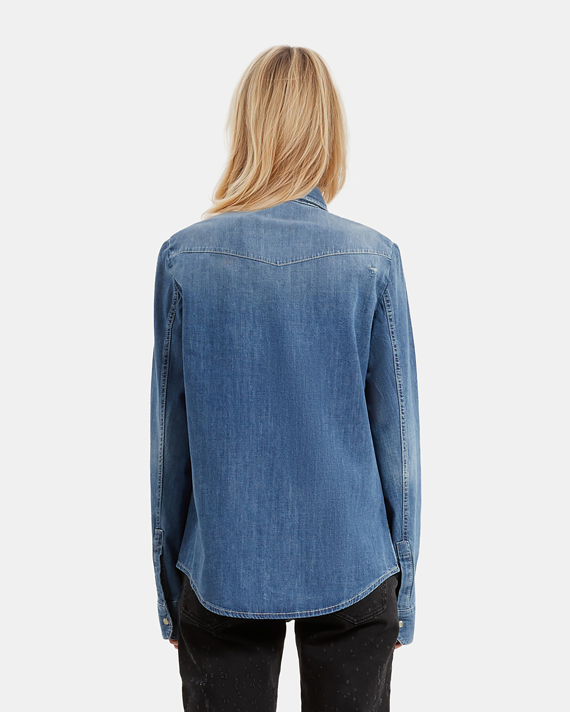 Blue denim shirt