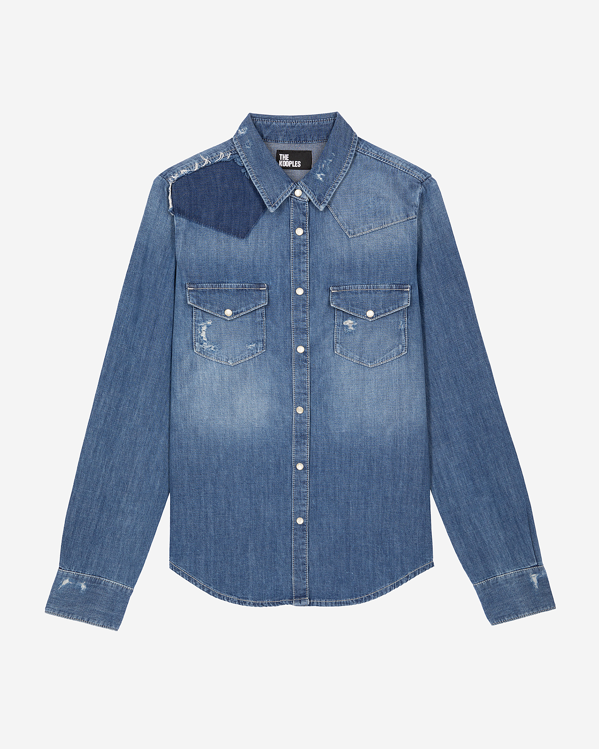 Blue denim shirt