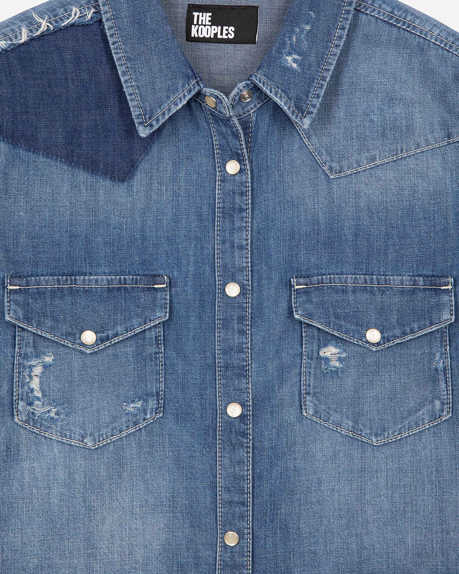 Blue denim shirt