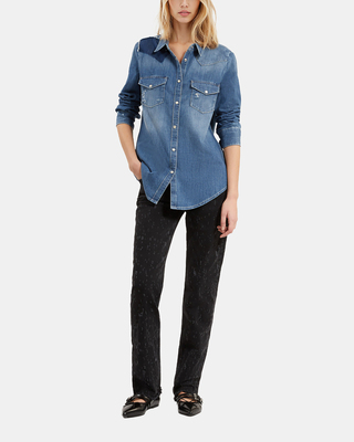 Blue denim shirt
