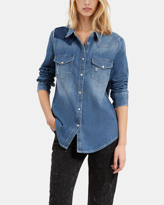 Blue denim shirt