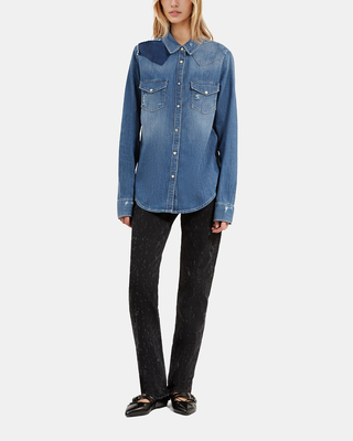 Blue denim shirt