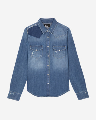 Blue denim shirt